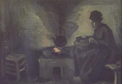 Vincent Van Gogh Peasant Woman near the Hearth (mk06) oil painting picture